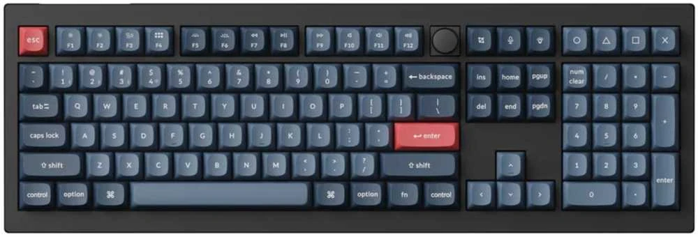 Keychron V6 Max QMK/VIA Wireless RGB – US išdėstymas – Hot-Swappable Gateron Jupiter Raudona (V6M-D1) Belaidė Custom Žaidimų Klaviatūra