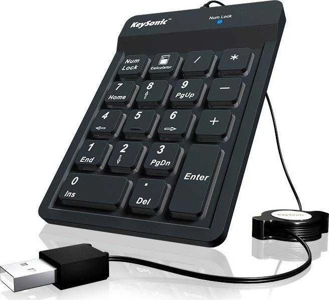 Icy Box KeySonic ACK 118 BK skaitmeninė klaviatūra USB
