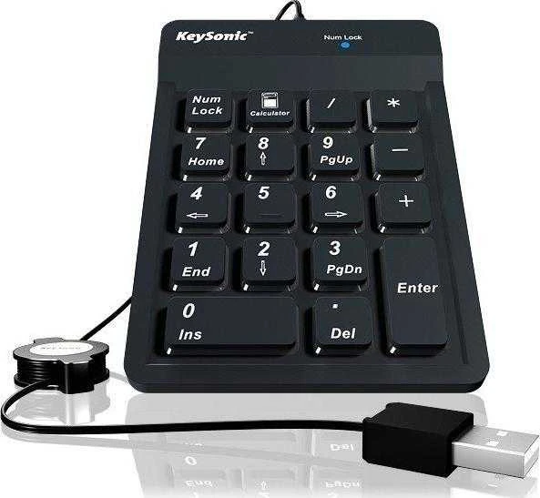 Icy Box KeySonic ACK 118 BK skaitmeninė klaviatūra USB