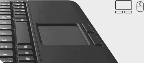 Klaviatūra „KeySonic Super-Mini-TAS“ jutiklinė planšetė, B formos lemputė, juoda, KSK-3211ELU(DE)