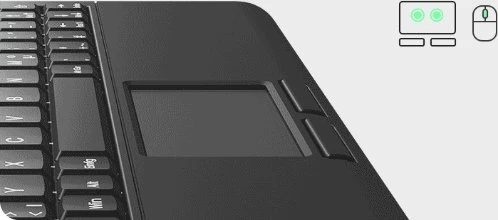 Klaviatūra KeySonic KSK-3210ELU (DE) Super-Mini Touchpad juodas