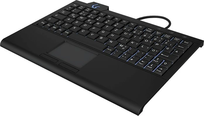 Klaviatūra KeySonic KSK-3210ELU (DE) Super-Mini Touchpad juodas