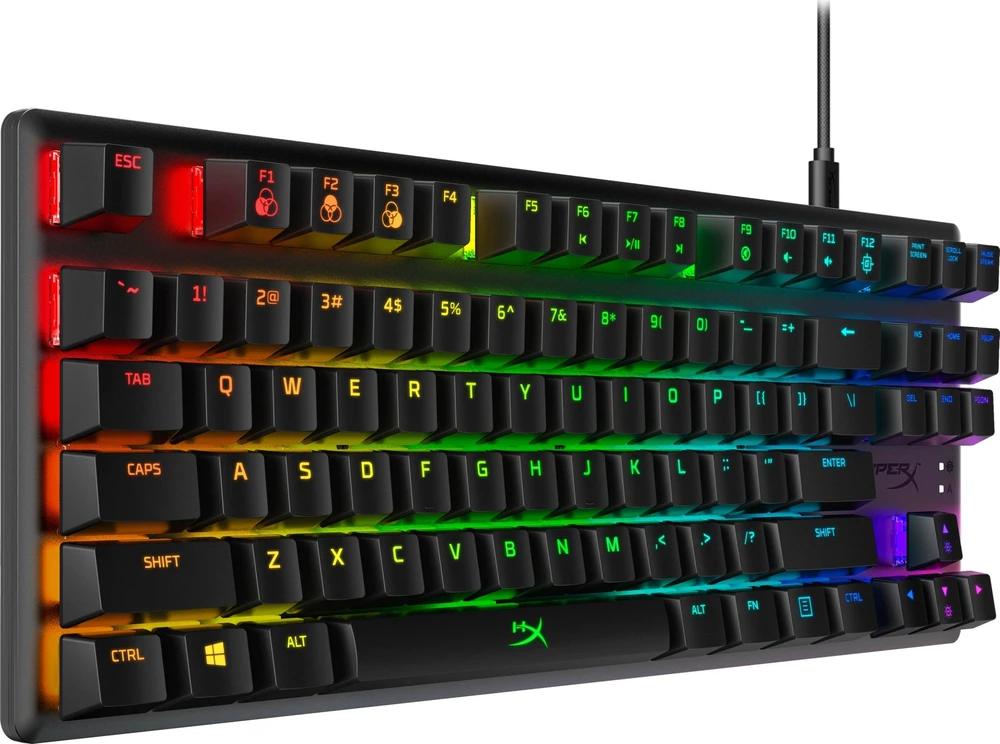 HyperX Alloy Origins Core Tenkeyless Mechaninė žaidimų klaviatūra, US išdėstymas, HyperX Blue Switch