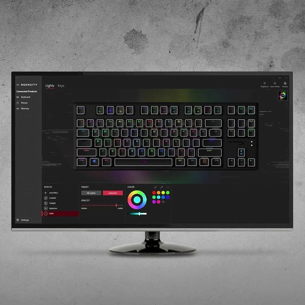 HyperX Alloy Origins Core Tenkeyless Mechaninė žaidimų klaviatūra, US išdėstymas, HyperX Blue Switch
