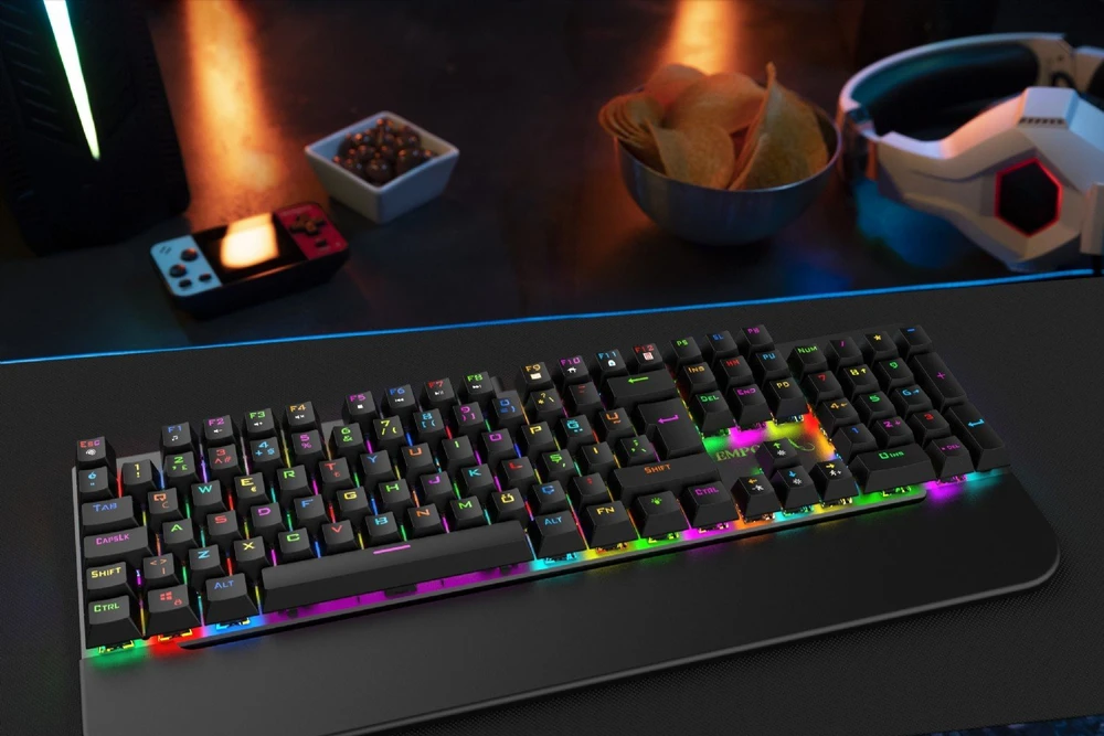 Klaviatūra HK Gaming Inca IKG-443 Gaming USB Juodas