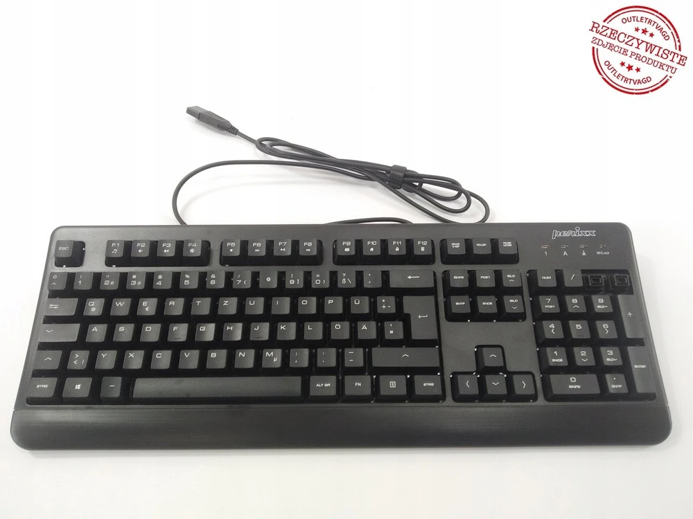 Klaviatūra „Klaviatūra Perixx Perixx PERIBOARD-517 DE“, vandeniui ir dulkėms atspari USB klaviatūra, IP65, juoda
