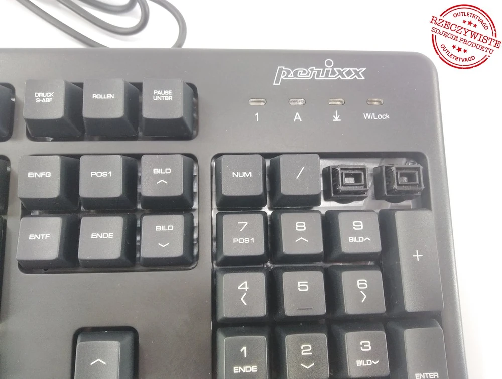 Klaviatūra „Klaviatūra Perixx Perixx PERIBOARD-517 DE“, vandeniui ir dulkėms atspari USB klaviatūra, IP65, juoda