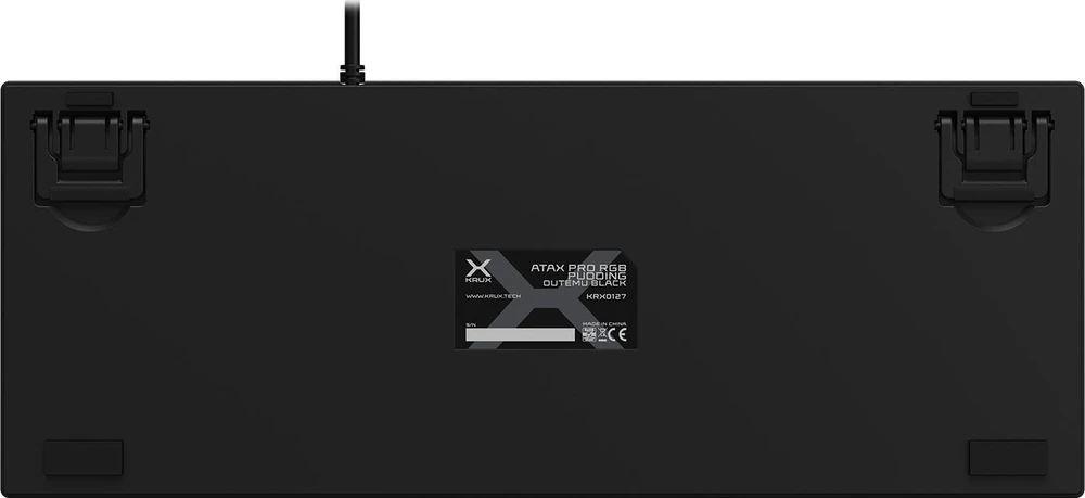 Klaviatūra žaidimams Krux Atax PRO RGB Pudding Outemu Juodas su laidu mechaninė su pašvietimu juoda
