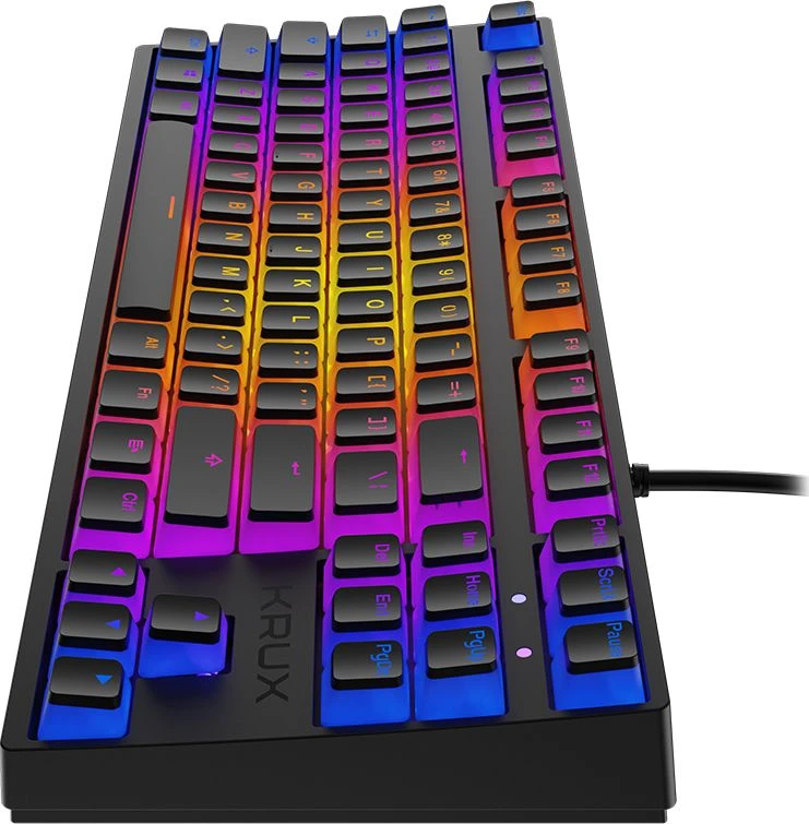 Klaviatūra žaidimams Krux Atax PRO RGB Pudding Outemu Juodas su laidu mechaninė su pašvietimu juoda