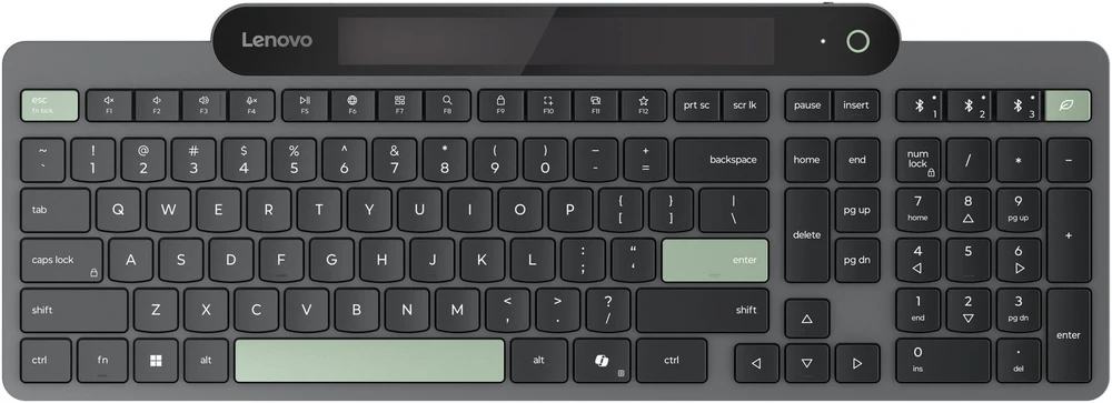 Lenovo | Self-Charging | Klaviatūra | Bluetooth | Lithuanian | Juodas