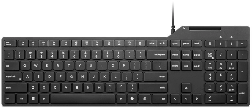 Lenovo USB-A laidinė klaviatūra su išmaniosios kortelės skaitytuvu 5000-us English 4y41u13312