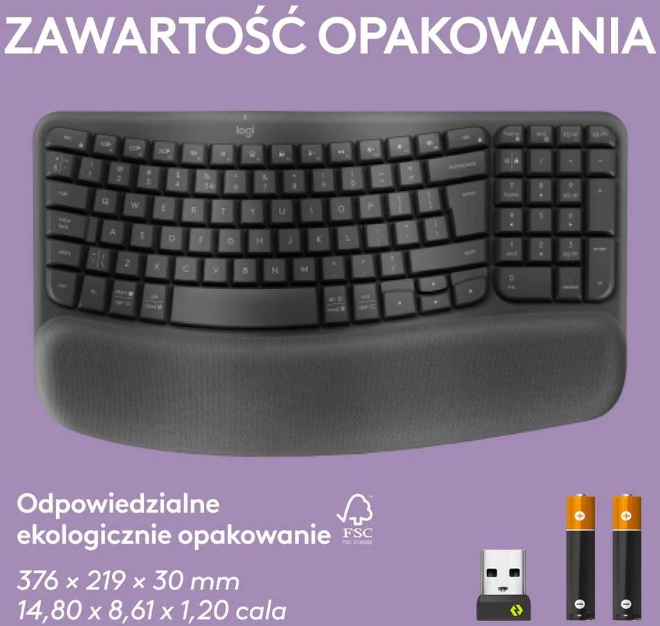 Logitech Wave Keys Belaidė klaviatūra, RF belaidė + Bluetooth, US Int + UKR, Graphite
