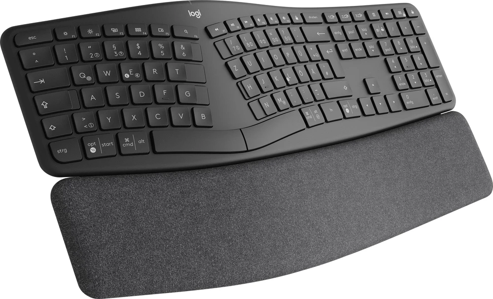 Logitech ERGO K860 belaidė klaviatūra, grafito spalvos, vokiečių kalba (Qwertz)