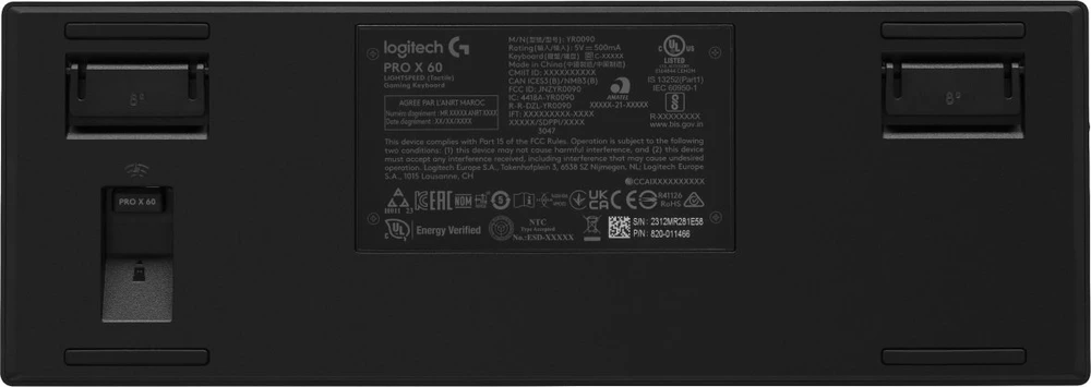 Klaviatūra Logitech PRO X 60 LIGHTSPEED belaidė G KB - TACTILE-Juodas-CH-EMEA28I-935