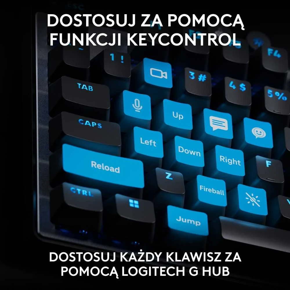 Klaviatūra žaidimams Logitech G Pro X TKL Rapid Juodas su laidu magnetyczno-analogowe su pašvietimu juoda