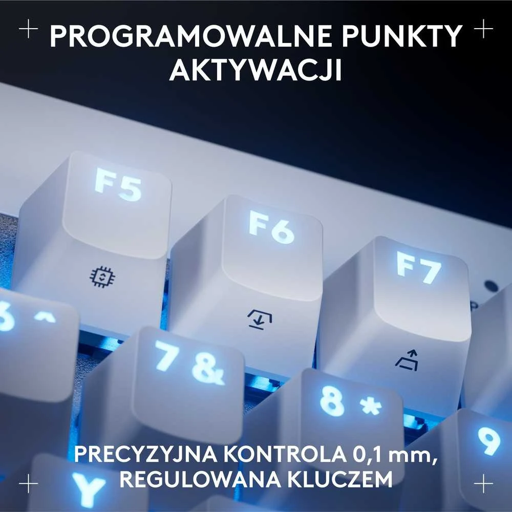 „Logitech G PRO X TKL Rapid“ žaidimų klaviatūra USB QWERTY US International Balta