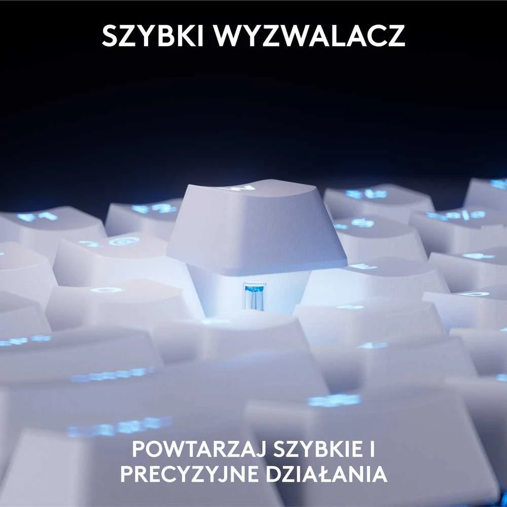 „Logitech G PRO X TKL Rapid“ žaidimų klaviatūra USB QWERTY US International Balta