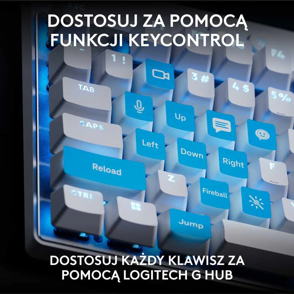 „Logitech G PRO X TKL Rapid“ žaidimų klaviatūra USB QWERTY US International Balta