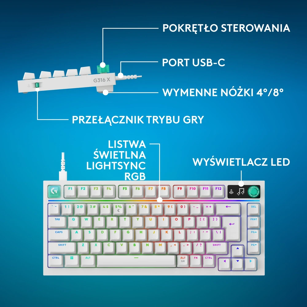 Klaviatūra Logitech G316 X 75 GL Tactile (920-014319)