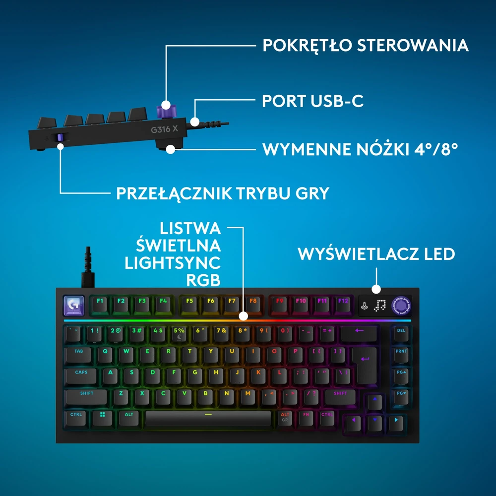 Klaviatūra Logitech G316 X 75 GL Tactile (920-014281)