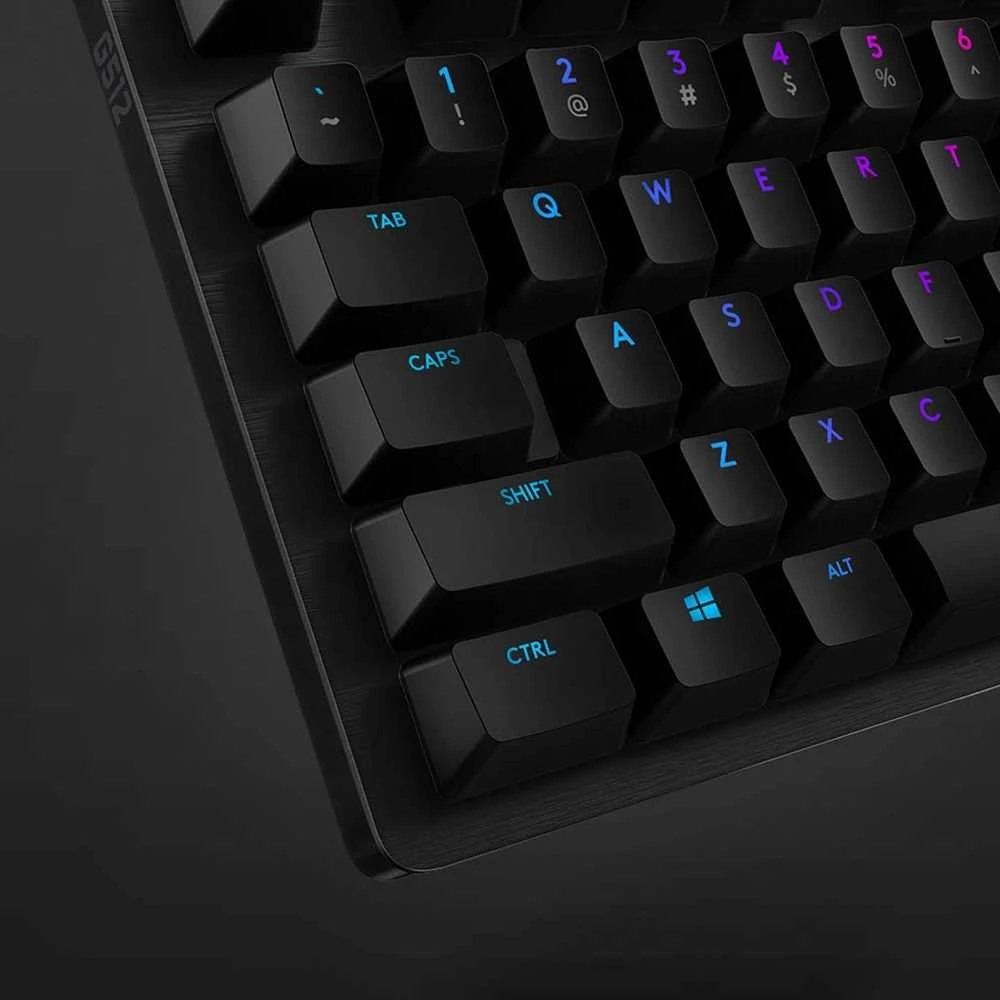 Mechaninė Žaidimų Klaviatūra Logitech G512 Carbon su RGB Apšvietimu, US Tarptautinis Išdėstymas, GX Brown Tactile