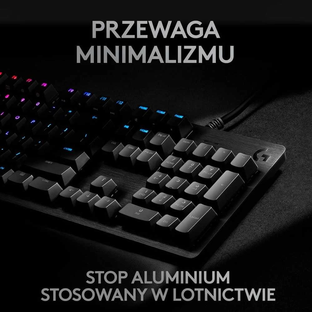 Mechaninė Žaidimų Klaviatūra Logitech G512 Carbon su RGB Apšvietimu, US Tarptautinis Išdėstymas, GX Brown Tactile