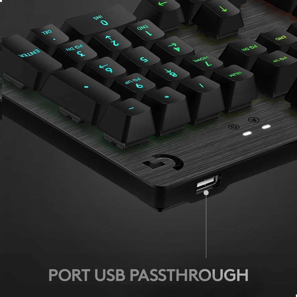 Mechaninė Žaidimų Klaviatūra Logitech G512 Carbon su RGB Apšvietimu, US Tarptautinis Išdėstymas, GX Brown Tactile