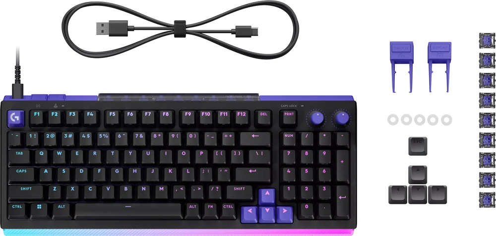 LOGITECH G512 X 98 Klaviatūra su laidu žaidimams - Juodas - US INT'L - USB - EMEA28i - 935 - TACTILE