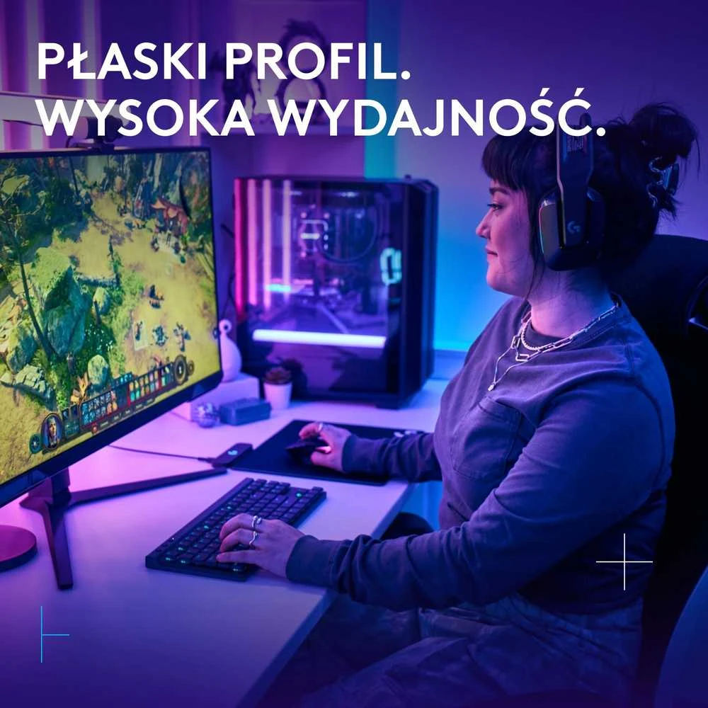 Belaidė žaidimų klaviatūra Logitech G515 LIGHTSPEED TKL Wireless Gaming, Juodos spalvos, Išdėstymas: US tarptautinis (Qwerty)