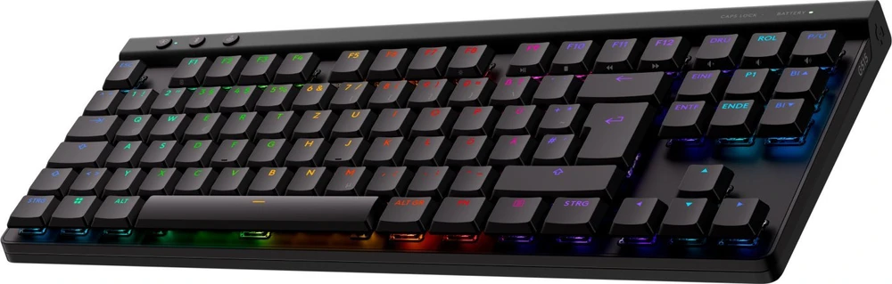 Belaidė klaviatūra Logitech G515 LIGHTSPEED TKL,  Juodos spalvos, Išdėstymas: Vokiečių k. (Qwertz)