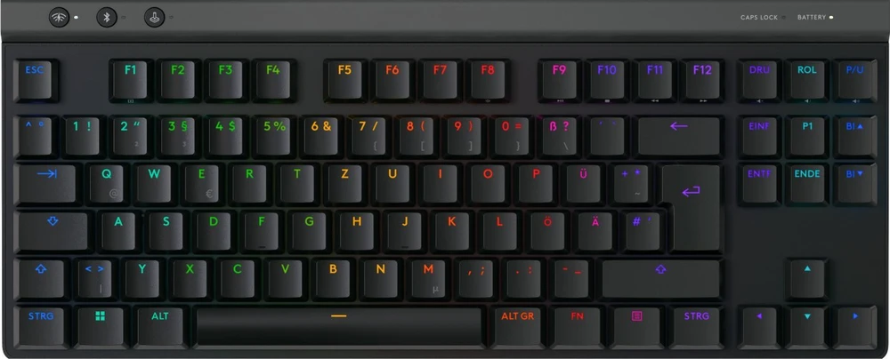 Belaidė klaviatūra Logitech G515 LIGHTSPEED TKL,  Juodos spalvos, Išdėstymas: Vokiečių k. (Qwertz)