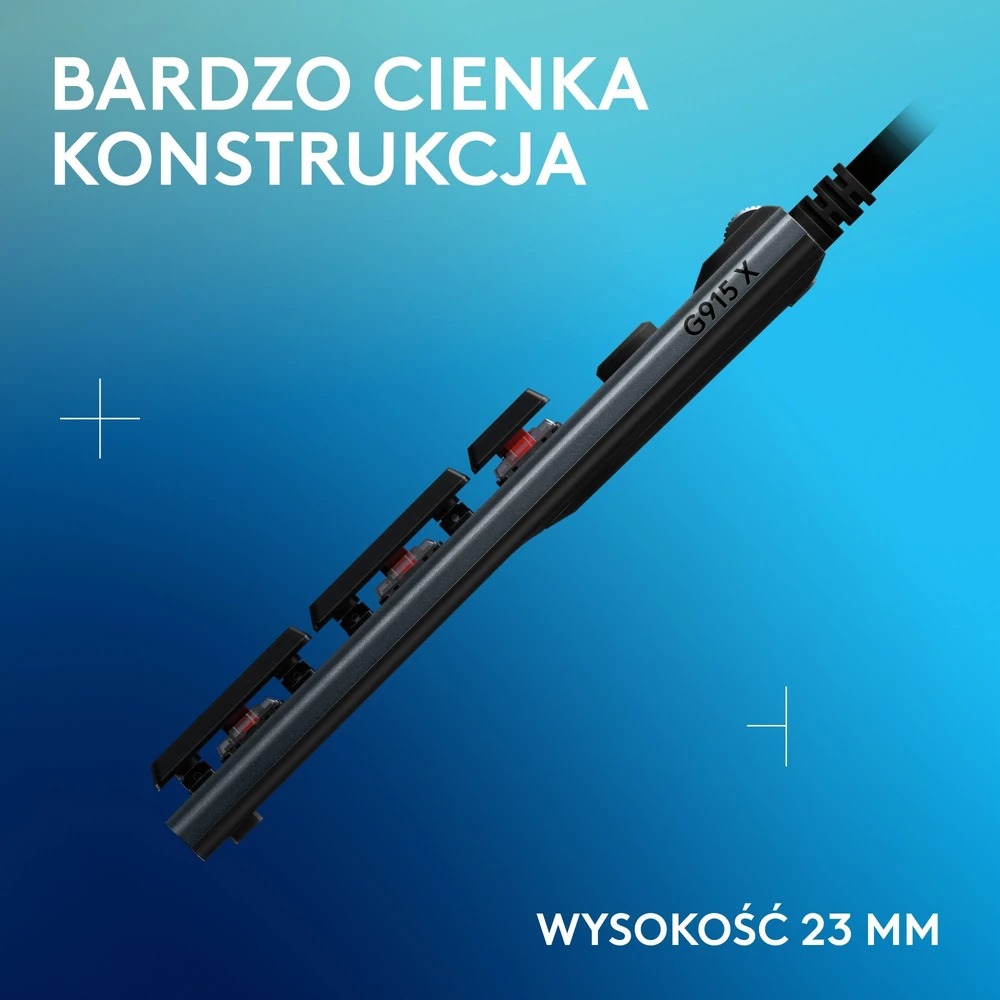 Logitech G G915 X klaviatūra Gaming USB QWERTY US International Juodas