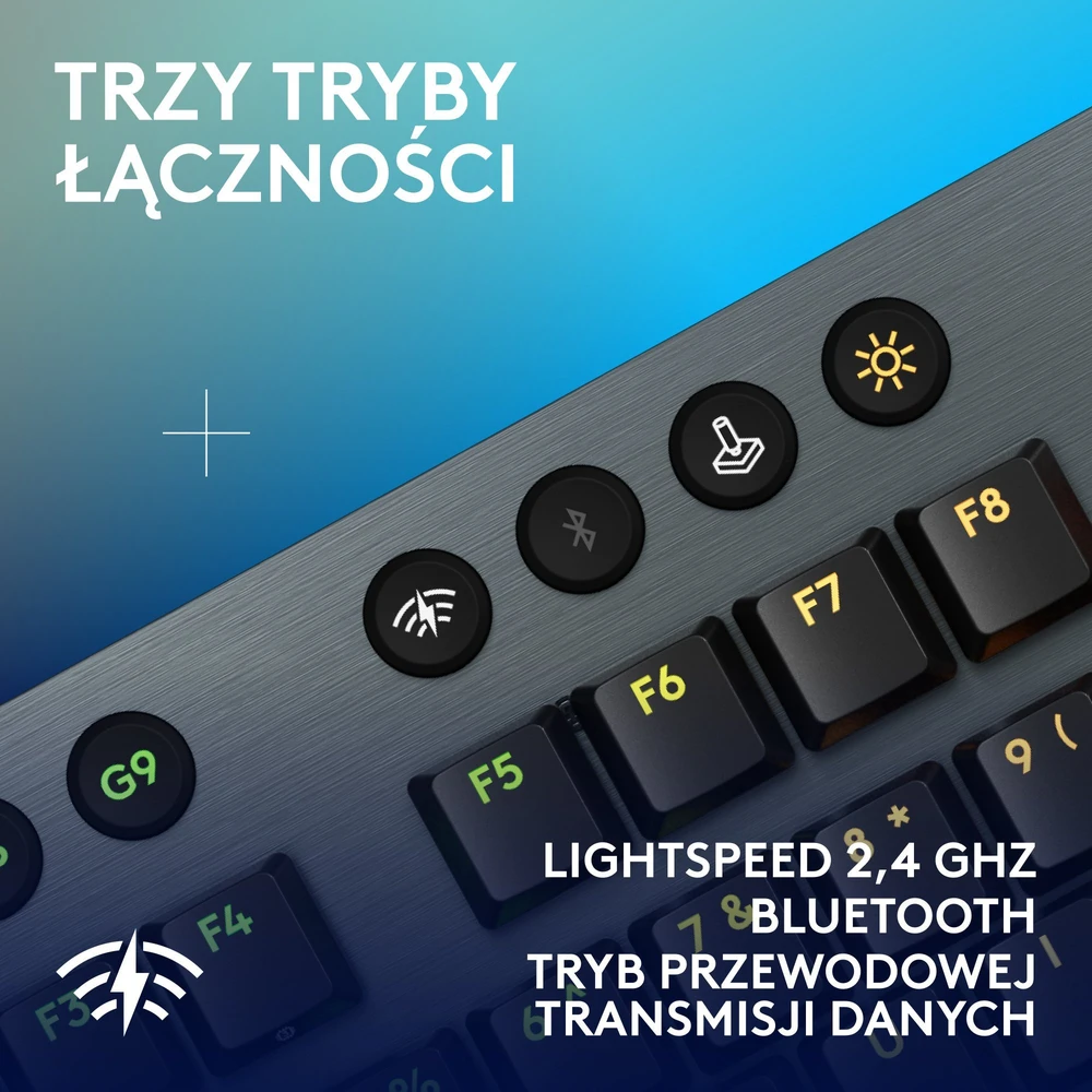 Klaviatūra žaidimams Logitech G915 X Tactile Logitech GL (sprężynujące) belaidė mechaninė su pašvietimu juoda