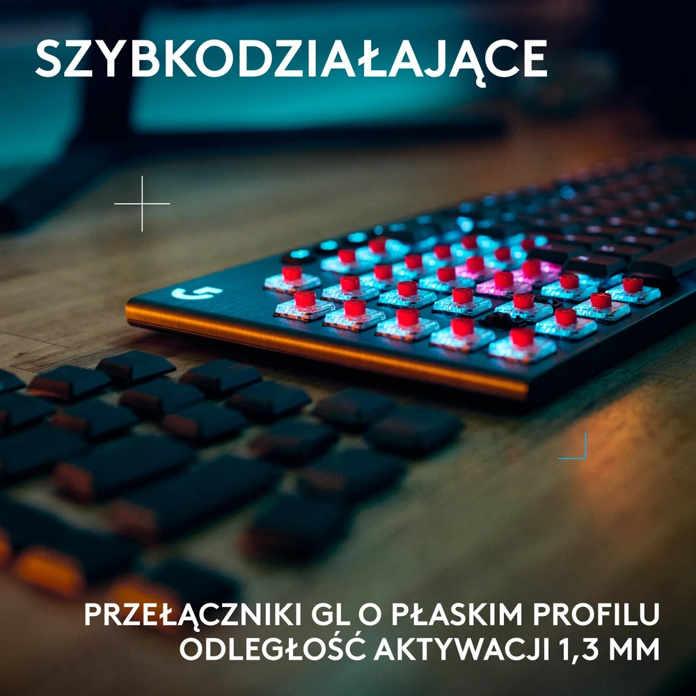 Klaviatūra žaidimams Logitech G915 X Tactile Logitech GL (sprężynujące) belaidė mechaninė su pašvietimu juoda