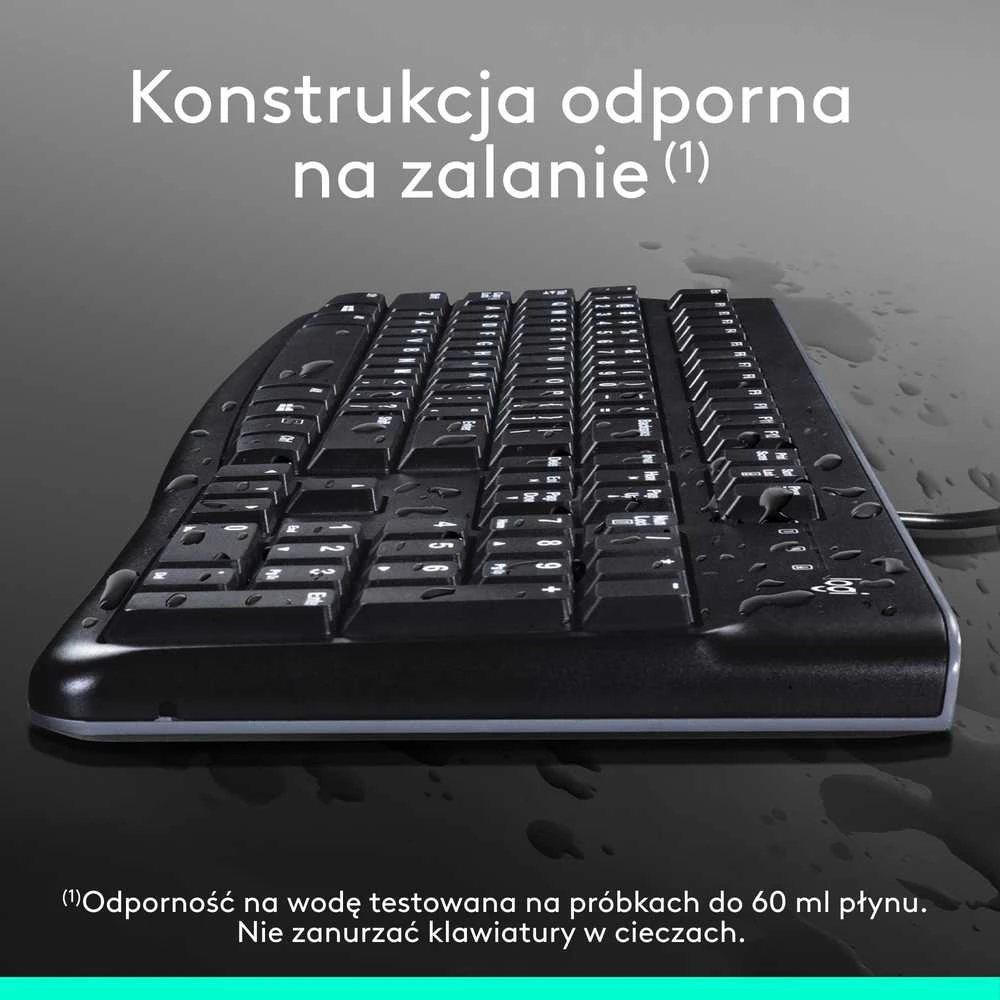 Logitech klaviatūra K120 su laidu, US išdėstymas