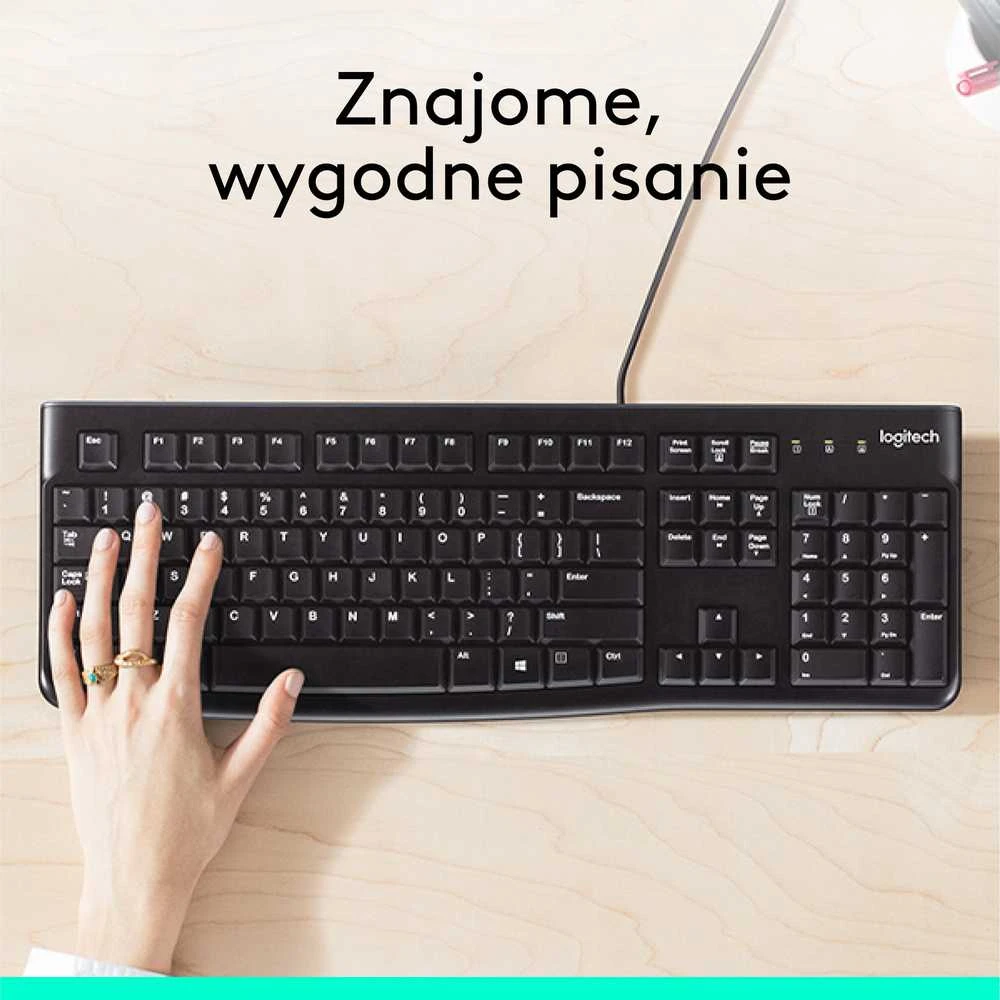 Logitech klaviatūra K120 su laidu, US išdėstymas