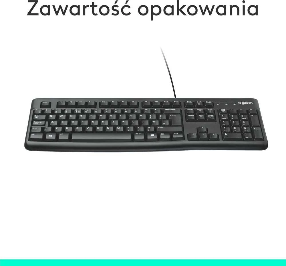 Logitech klaviatūra K120 su laidu, US išdėstymas