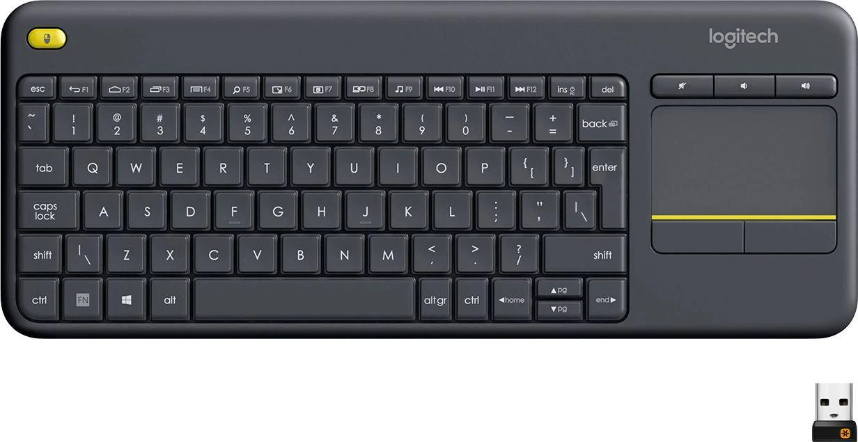 Belaidė klaviatūra Logitech K400 Plus, juoda