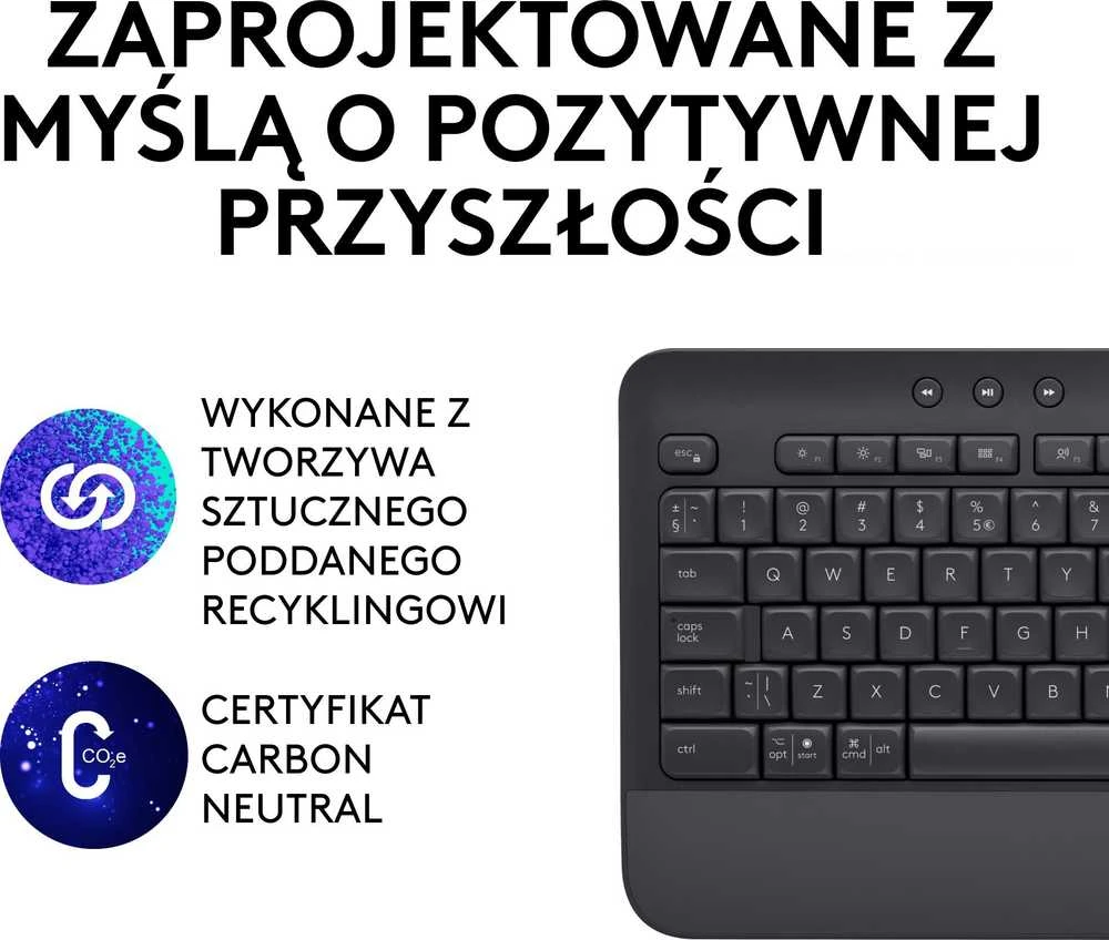 Klaviatūra Logitech Signature K650, Grafito spalvos, JAV tarptautinis išdėstymas (Qwerty)