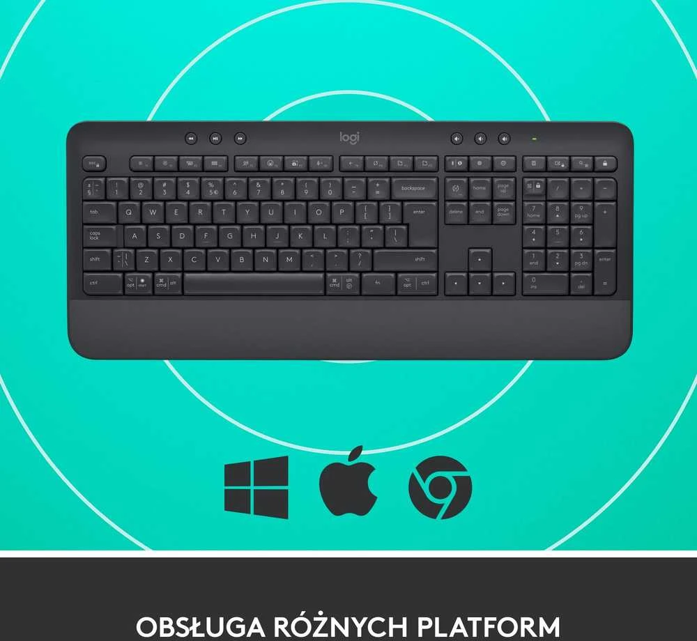 Klaviatūra Logitech Signature K650, Grafito spalvos, JAV tarptautinis išdėstymas (Qwerty)