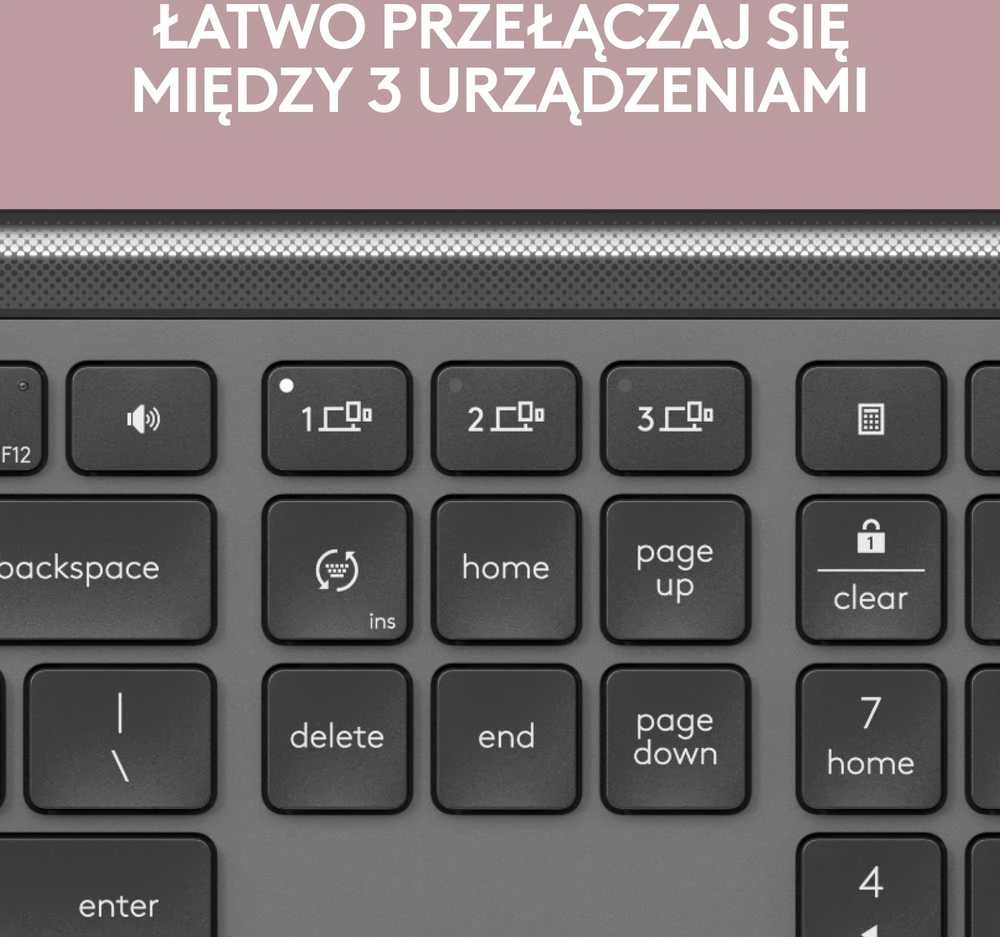 Klaviatūra Belaidė pelė „Logitech K950“ (pilno dydžio)