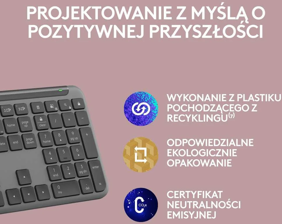 Klaviatūra Belaidė pelė „Logitech K950“ (pilno dydžio)