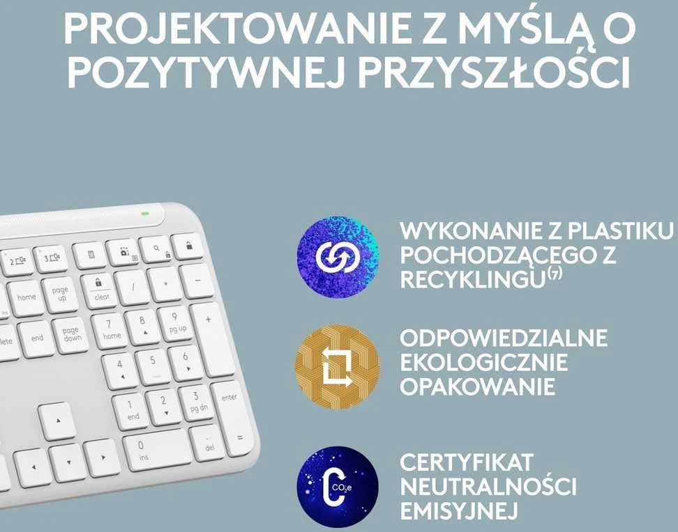 Logitech klaviatūra 920-012466 / K950 Signature Slim balta