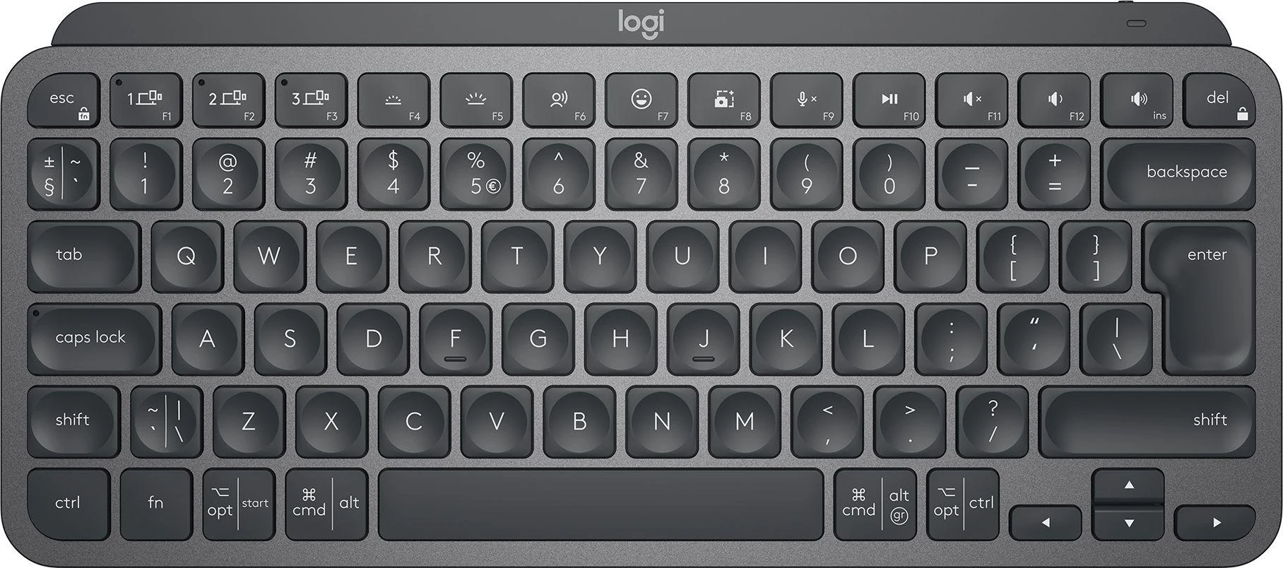 Belaidė klaviatūra Logitech MX Keys Mini, Grafito spalvos