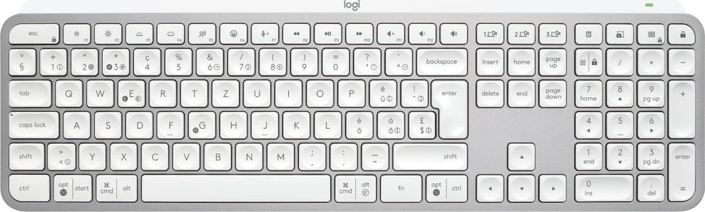 Klaviatūra Logitech MX KEYS S - PALE Pilkas - CH - BT - - N/A - CENTRAL-419