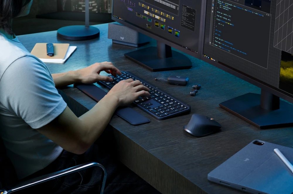 Belaidė klaviatūra Logitech MX Keys S, Išdėstymas: Belgų k. (Azerty)