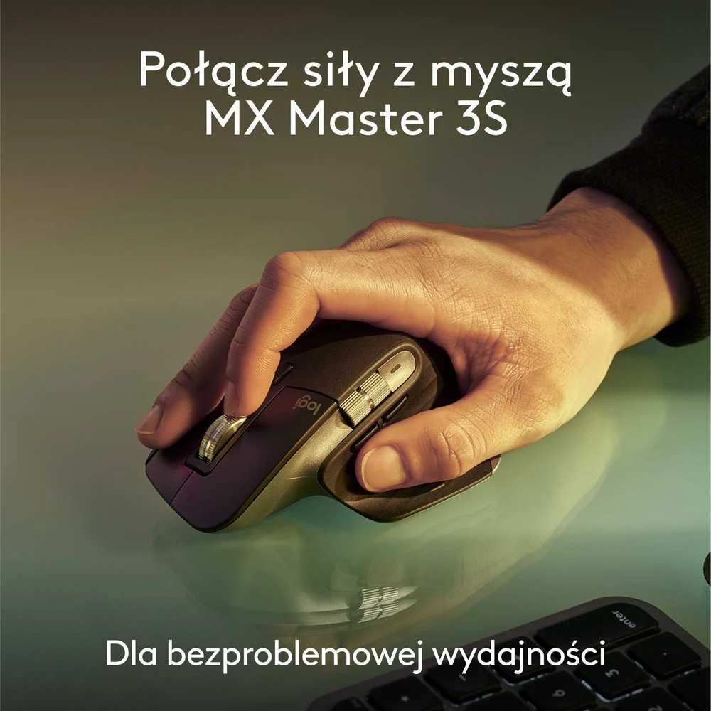 Klaviatūra Logitech MX Keys S for Mac belaidė 100% (full-size) su pašvietimu pilka