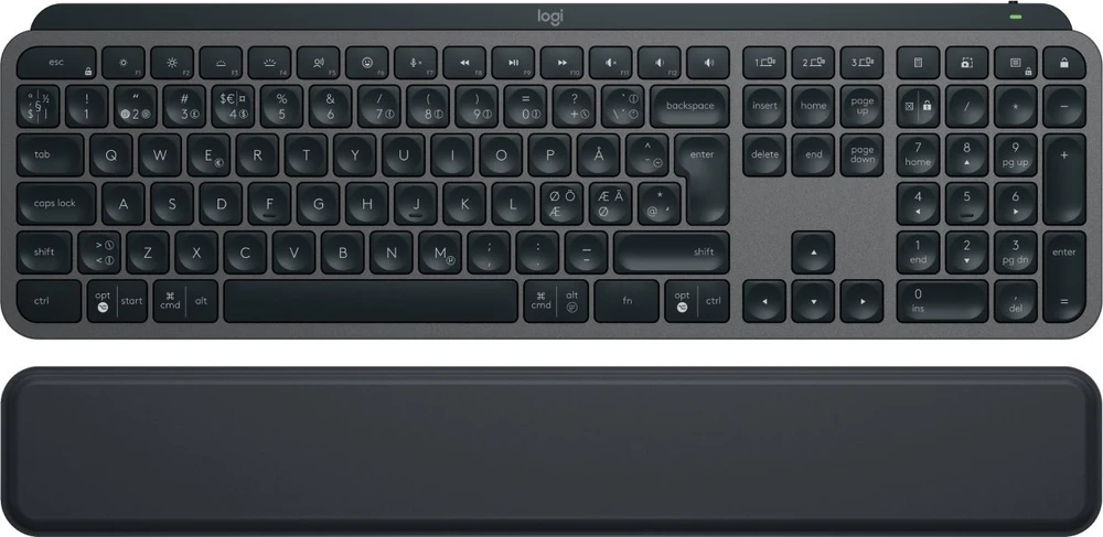 Belaidė klaviatūra Logitech MX Keys S, su atrama delnams, Išdėstymas: Šiaurės šalių (Qwerty)