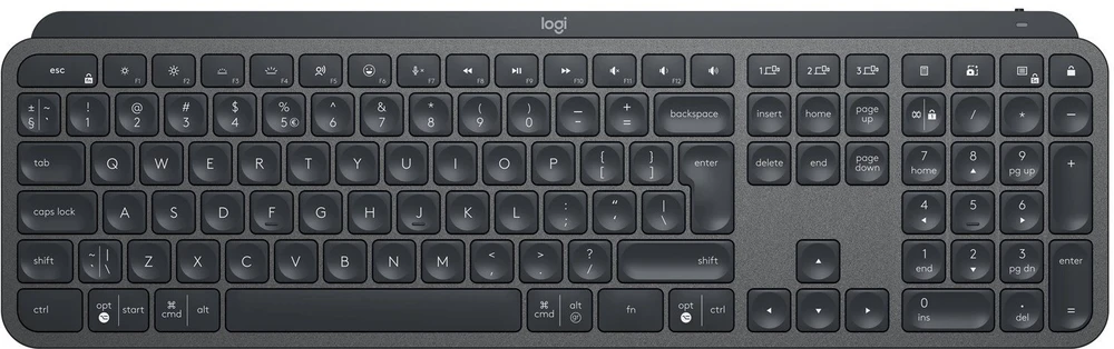 Belaidė klaviatūra Logitech MX Keys verslui/ Key Illumination, Silent Keys with Perfect Stroke, Logi Bolt, Bluetooth, Rechargeable, Windows/Mac/Chrome/Linux/DE išdėstymas