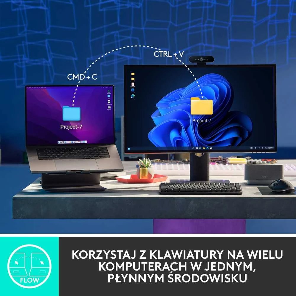 Belaidė klaviatūra Logitech MX MECHANICAL, išdėstymas: US tarptautinis (Qwerty), "Tactile Quiet", pilkos spalvos
